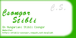 csongor stibli business card